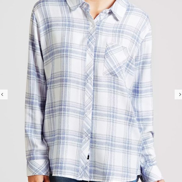 Rails Blue Plaid Button Down - Picture 1 of 8